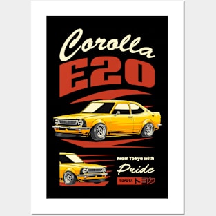 Corolla E20 JDM Car Posters and Art